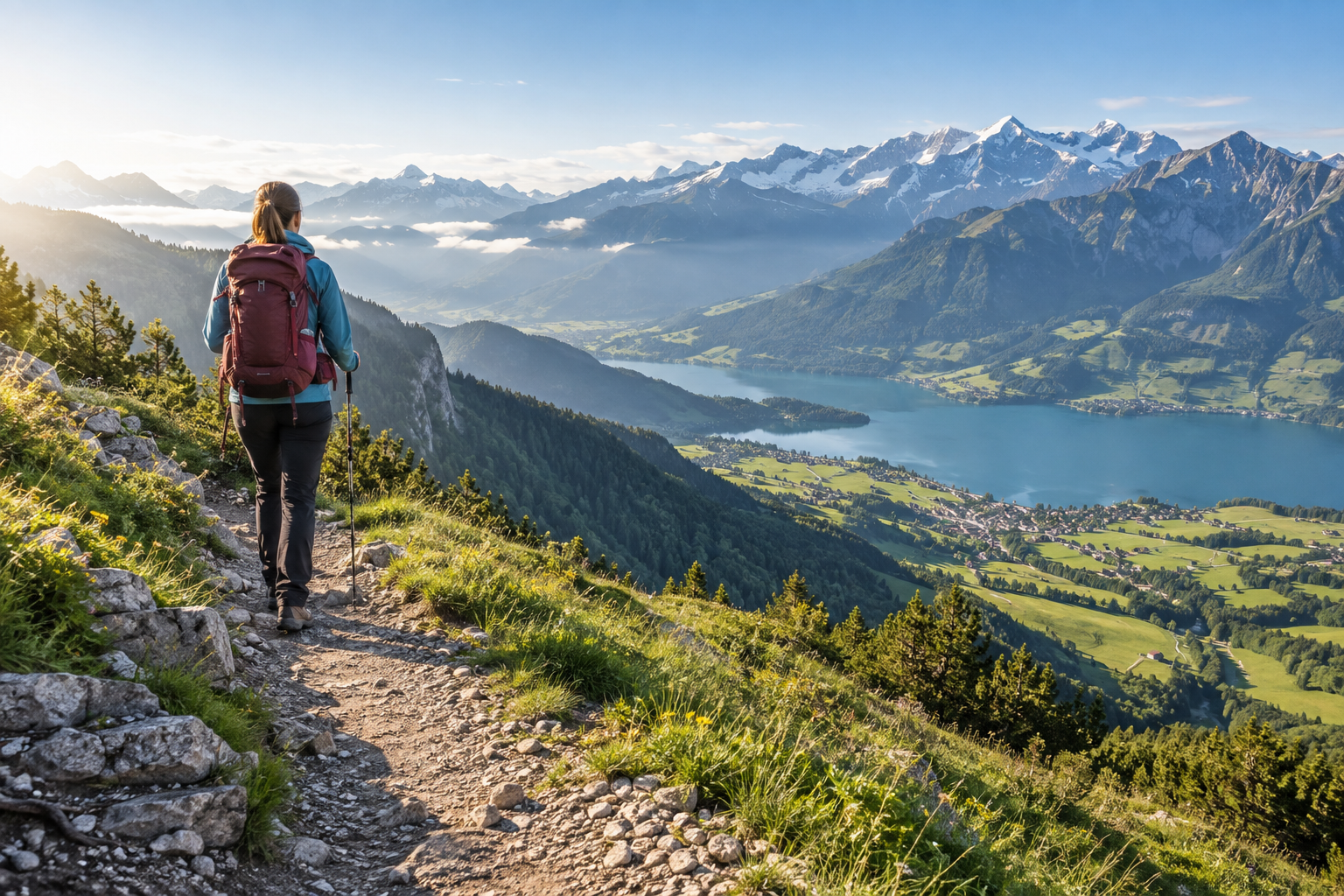 Berglandschaft für eine geplante Urlaubsreise